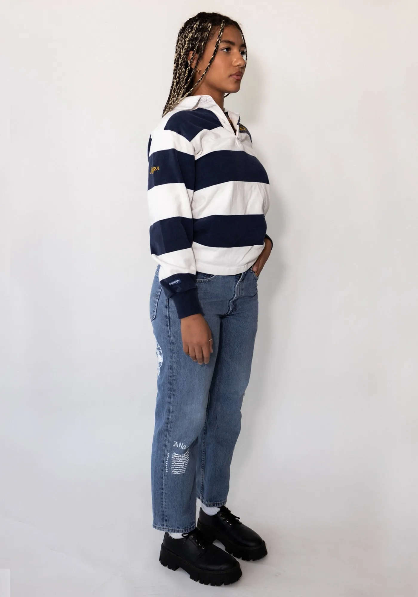 Navy Striped Meyer Rugby Shirt