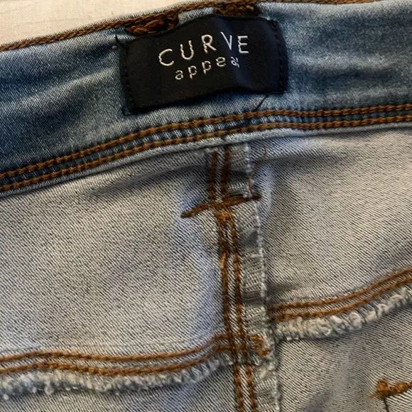 New Curve Appeal Denim Capri Shorts Women’s Size 16/33