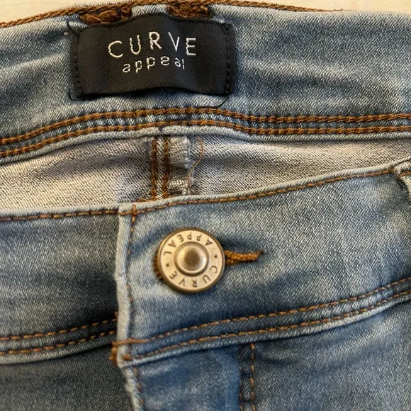 New Curve Appeal Denim Capri Shorts Women’s Size 16/33