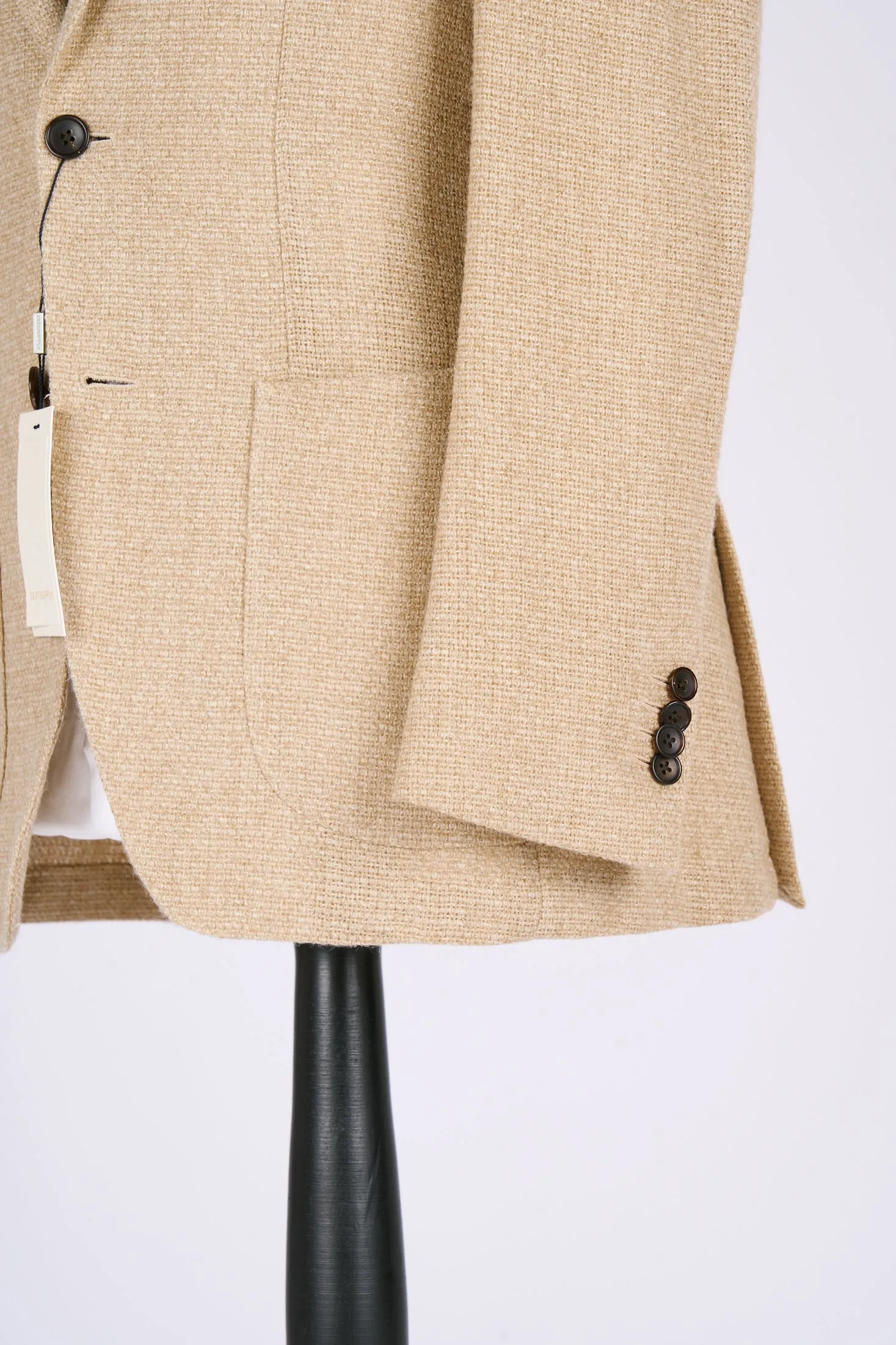 New Suitsupply Lazio Light Brown Alpaca and Wool Unconstructed Lightweight Blazer - Size 38R