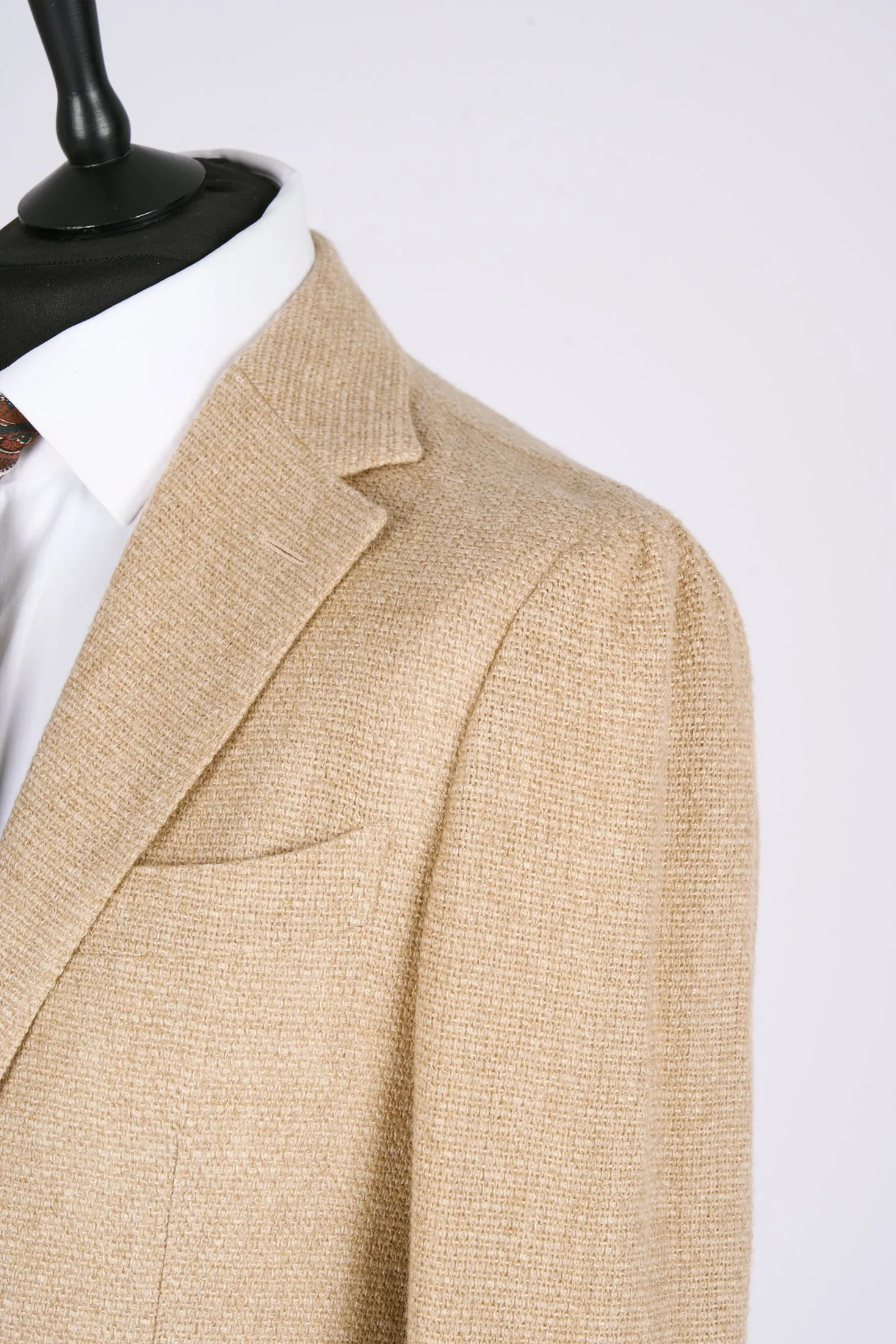 New Suitsupply Lazio Light Brown Alpaca and Wool Unconstructed Lightweight Blazer - Size 38R