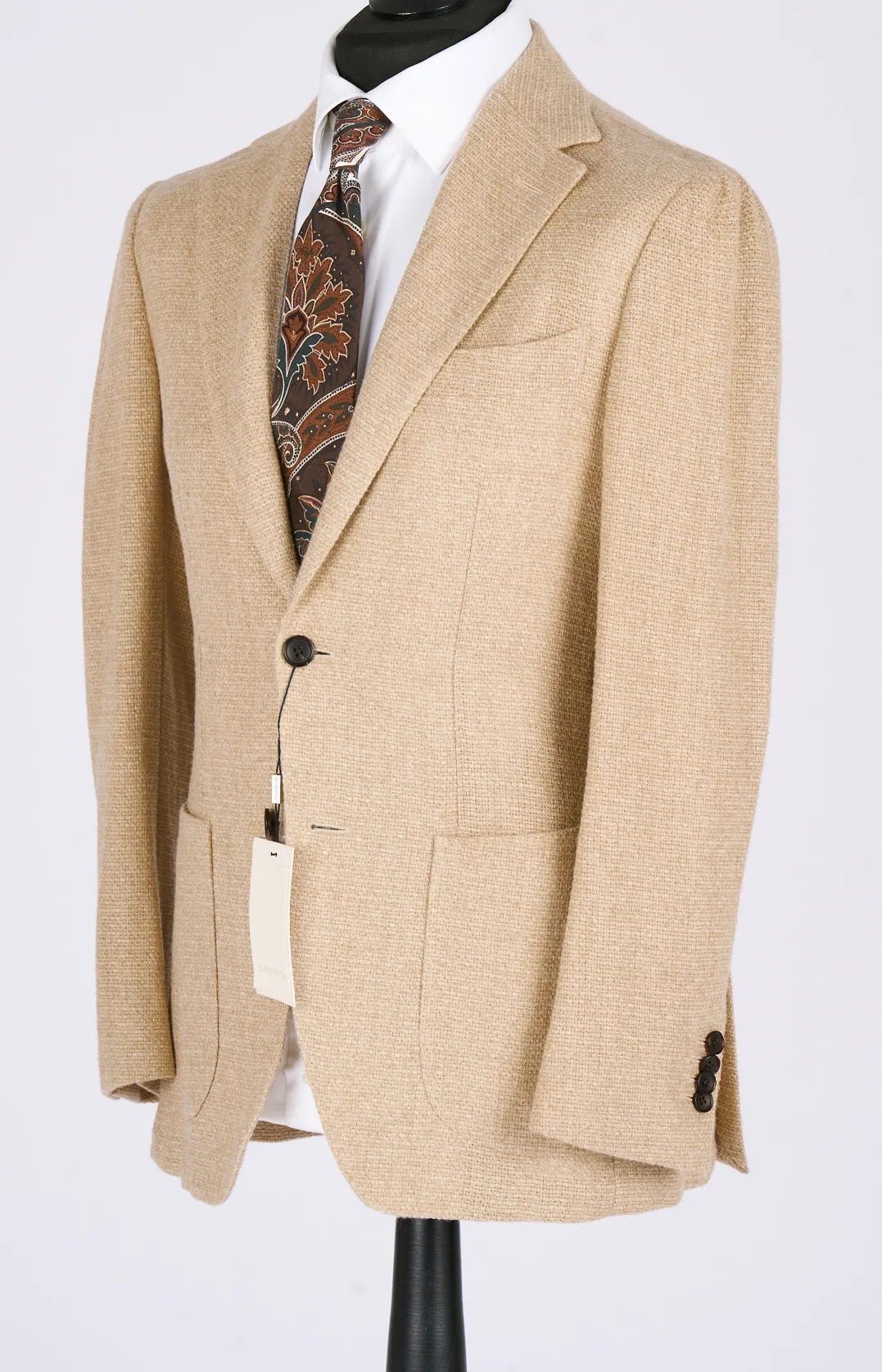 New Suitsupply Lazio Light Brown Alpaca and Wool Unconstructed Lightweight Blazer - Size 38R