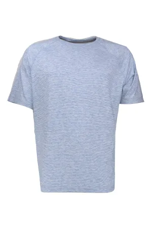Nicoby Striped V-Neck Tee - Blue