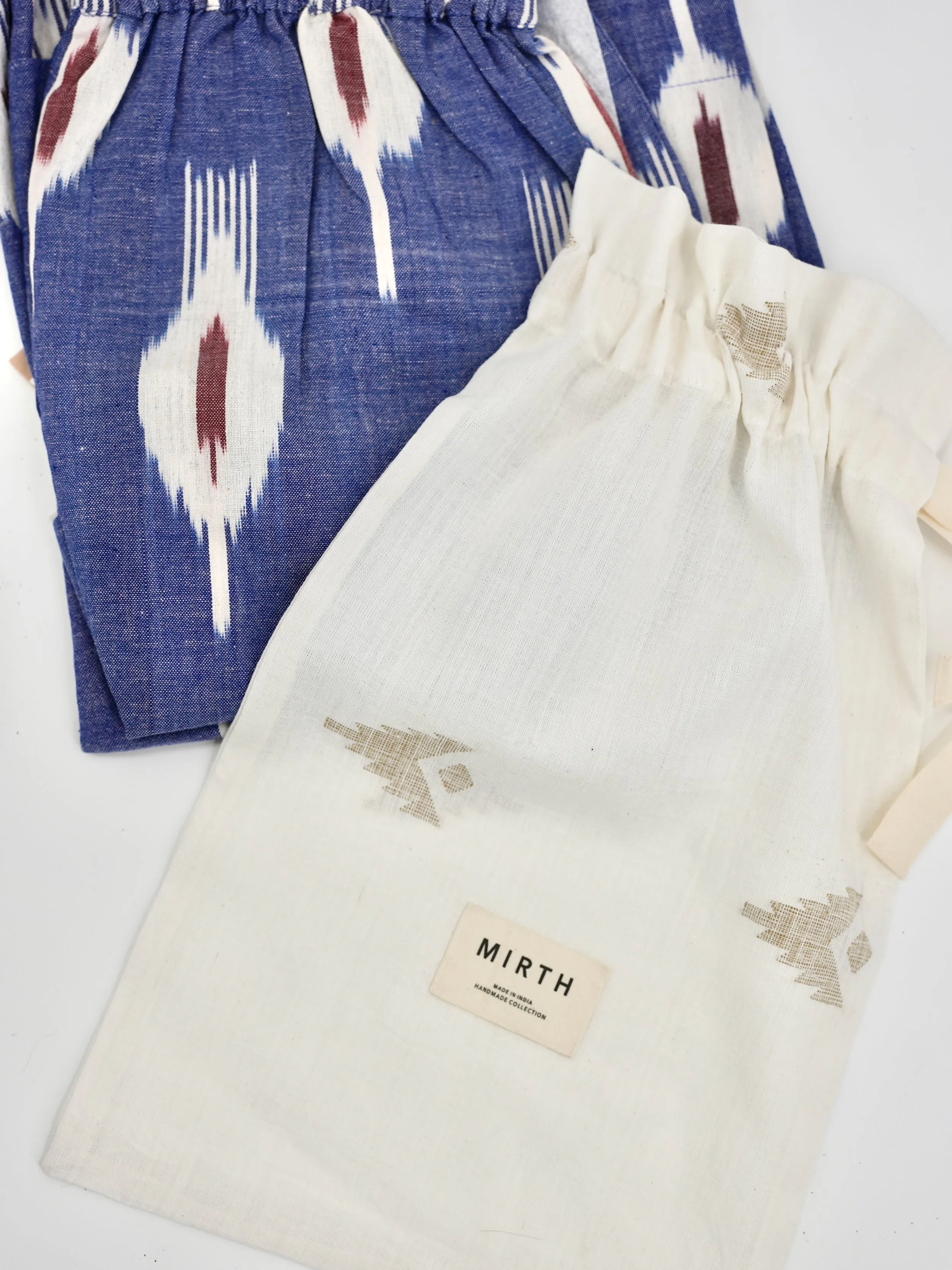 Night Dress in Nautical Ikat