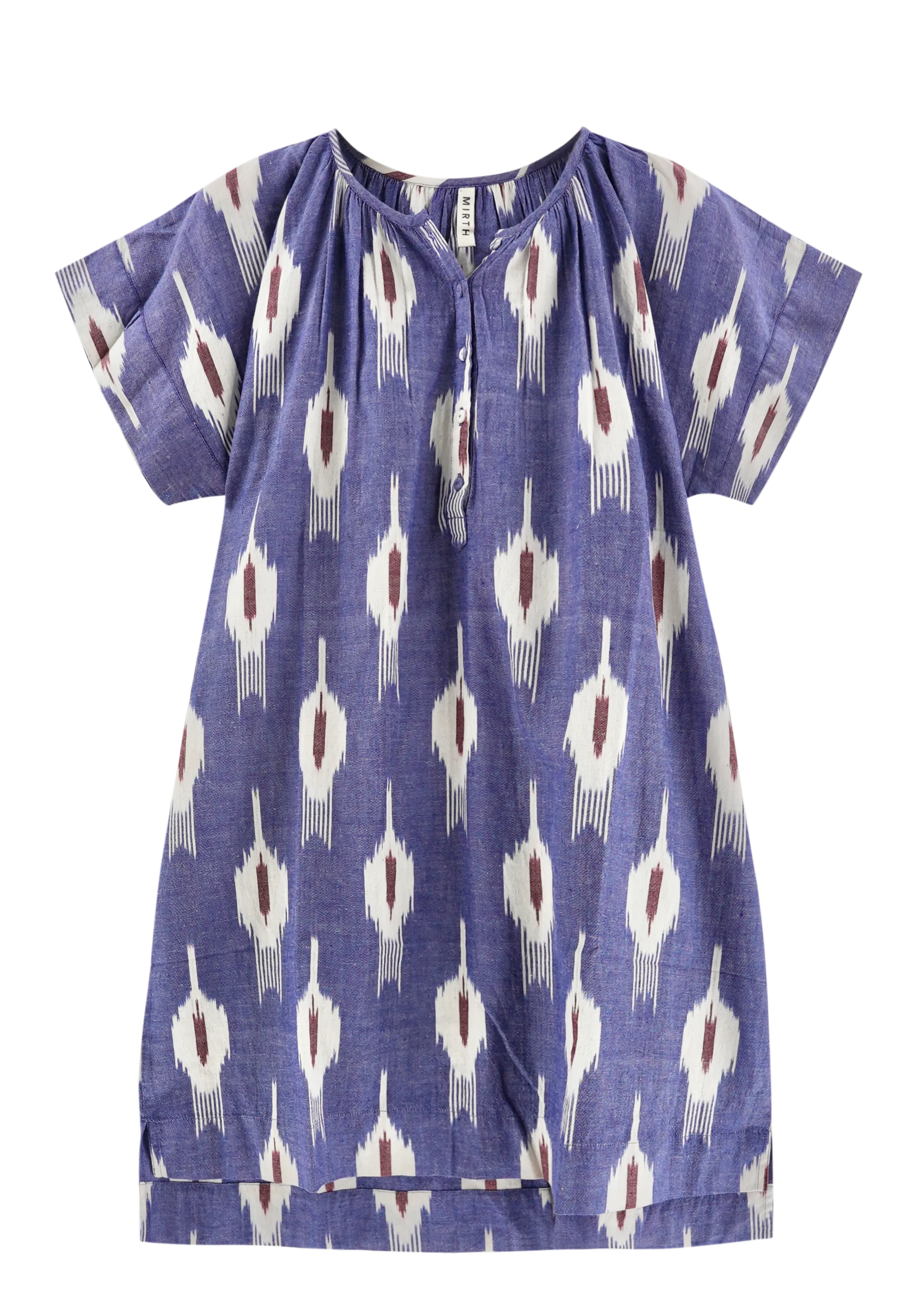 Night Dress in Nautical Ikat
