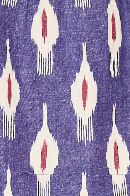 Night Dress in Nautical Ikat