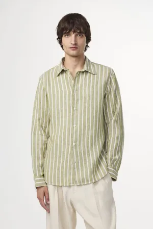 NN07 Enzo Shirt- Green Stripe