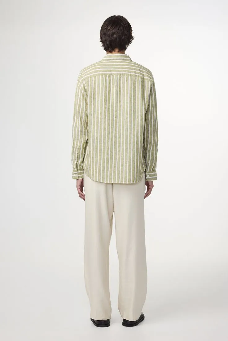 NN07 Enzo Shirt- Green Stripe