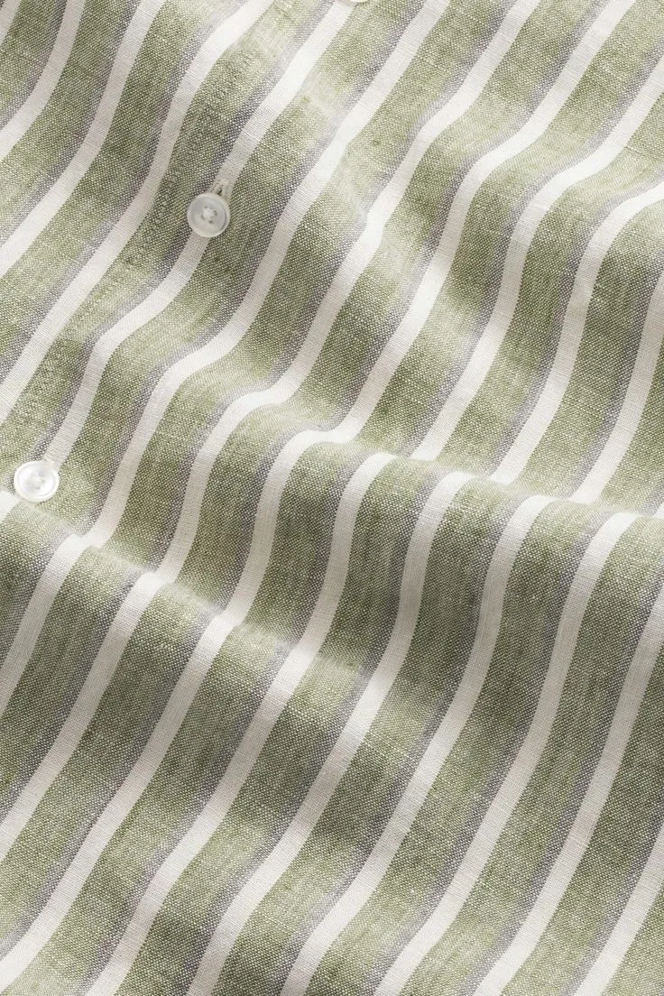 NN07 Enzo Shirt- Green Stripe