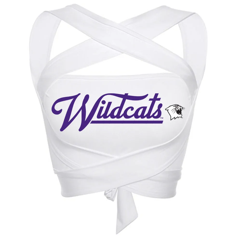 Northwestern Wildcats White Multi Way Bandeau Top