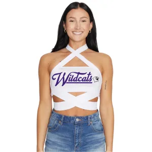 Northwestern Wildcats White Multi Way Bandeau Top