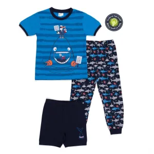 Noruk Glow in the Dark Pajama 3pc Set - Shark