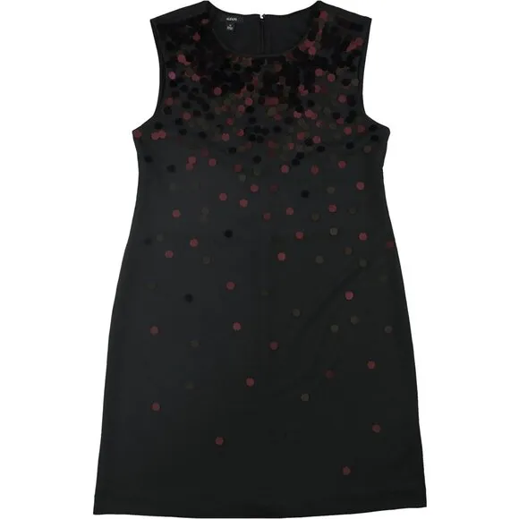 NWT Alfani Women Plus Size 18W or 20W Black Pailette Knee-Length Shift Dress NEW