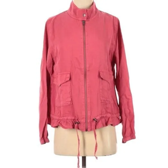 NWT Anthropologie Sanctuary Garnet Rose Drawstring Jacket