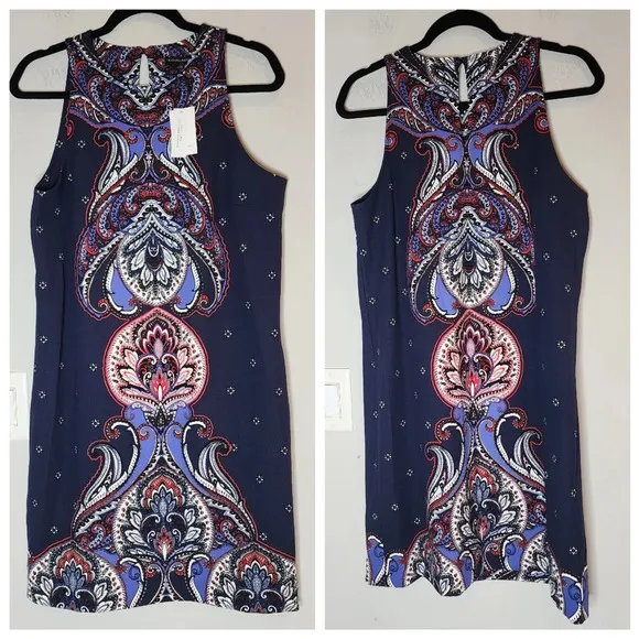 NWT Banana Republic Paisley Sleeveless shift dress. Women's size 12.