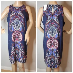 NWT Banana Republic Paisley Sleeveless shift dress. Women's size 12.