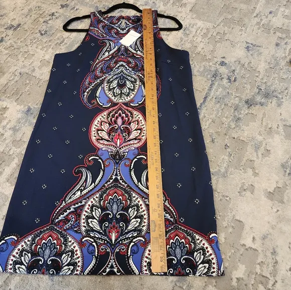 NWT Banana Republic Paisley Sleeveless shift dress. Women's size 12.