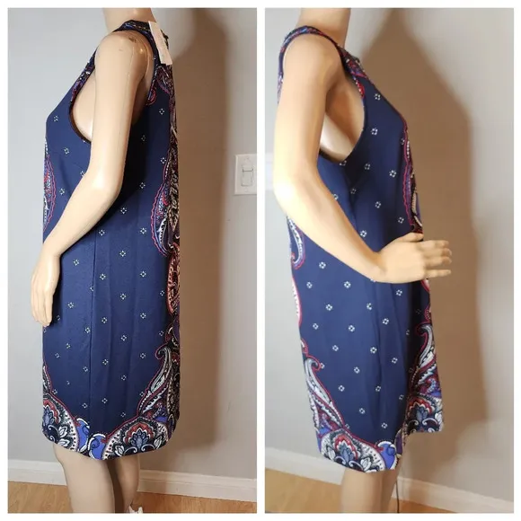 NWT Banana Republic Paisley Sleeveless shift dress. Women's size 12.