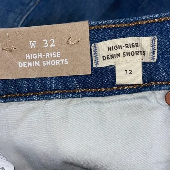 NWT Madewell High Rise Denim Shorts, Size 32