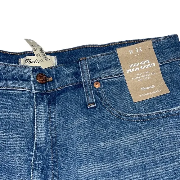 NWT Madewell High Rise Denim Shorts, Size 32
