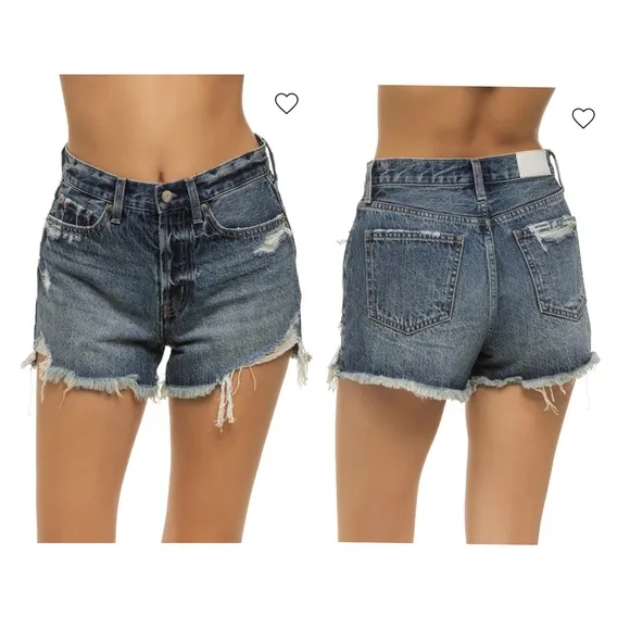 NWT Pistola Nova Distressed Denim Shorts Size 26