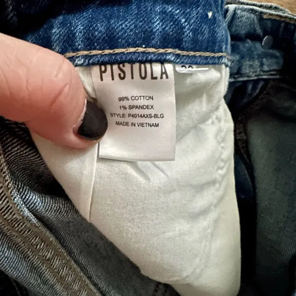 NWT Pistola Nova Distressed Denim Shorts Size 26