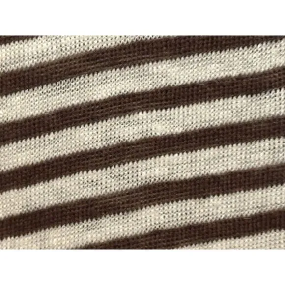 NWT Raffi 100% Linen Shift V-neck Sleeveless Dress in‎ Mocha Brown Stripe Medium