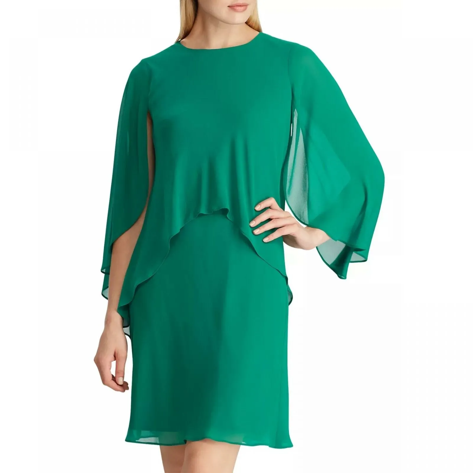 NWT Ralph Lauren Womens Layered Georgette Dress. 250771992003 10