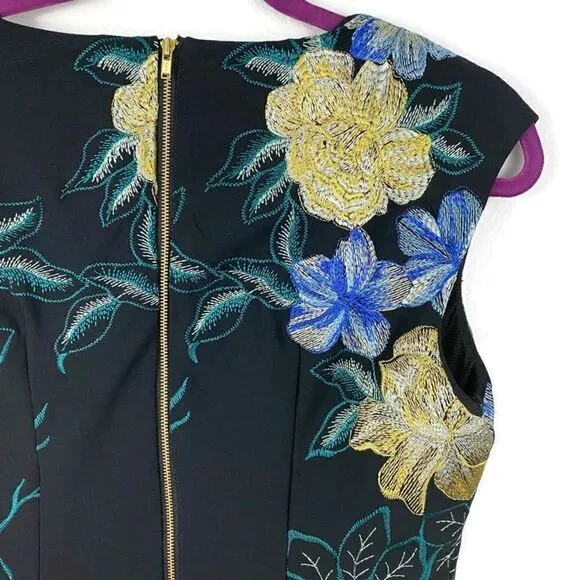 NWT Thalia Sodi Embroidered Floral Shift Dress Sm
