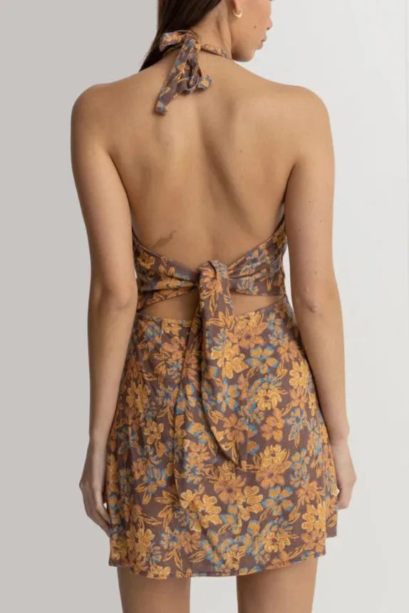 Oasis Floral Halter Mini Dress