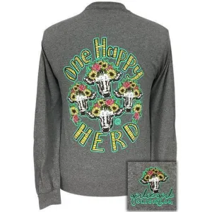 One Happy Herd,  Cows Girlie Originals  Long Sleeve
