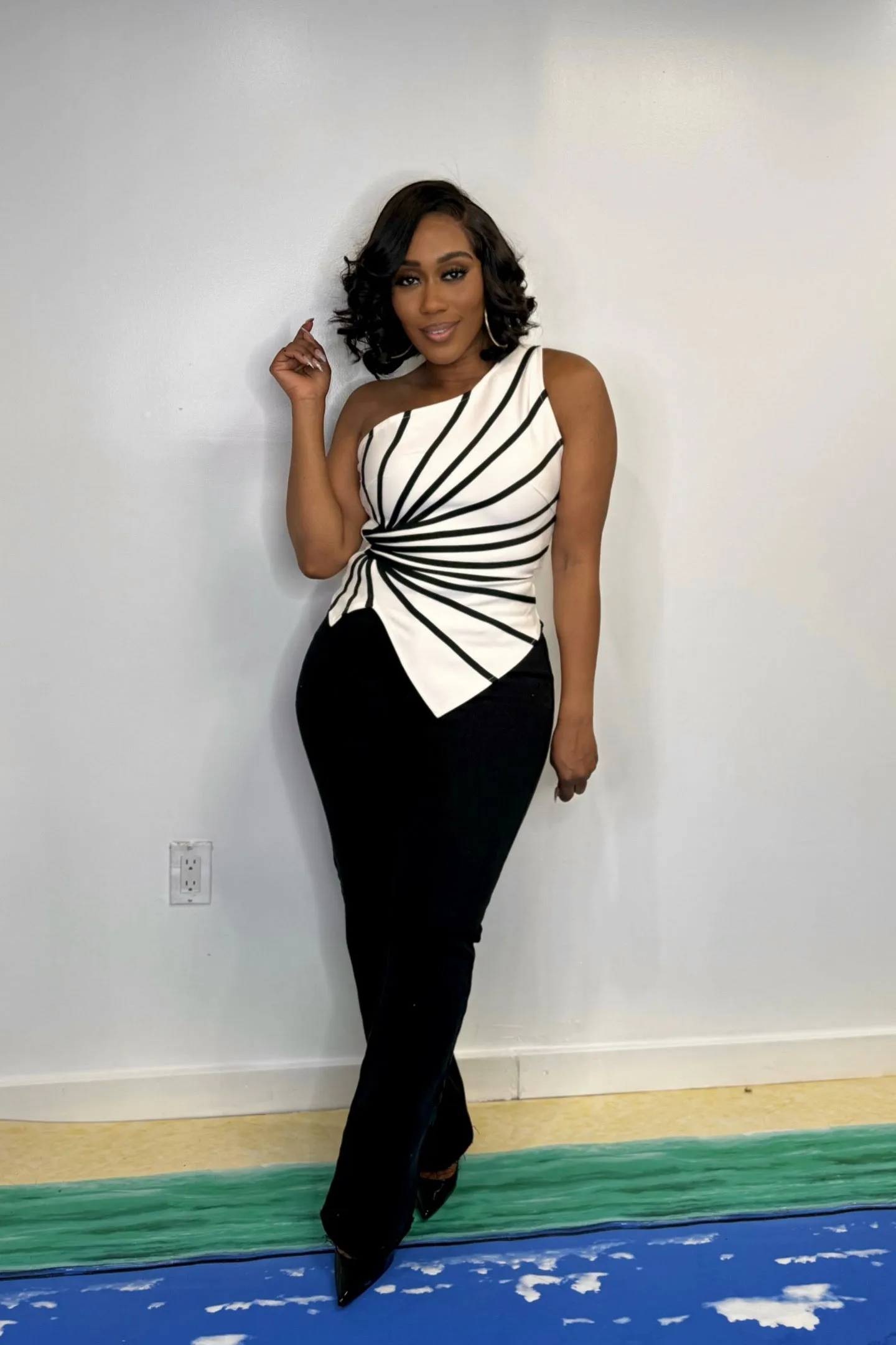ONE SHOULDER BANDAGE TOP