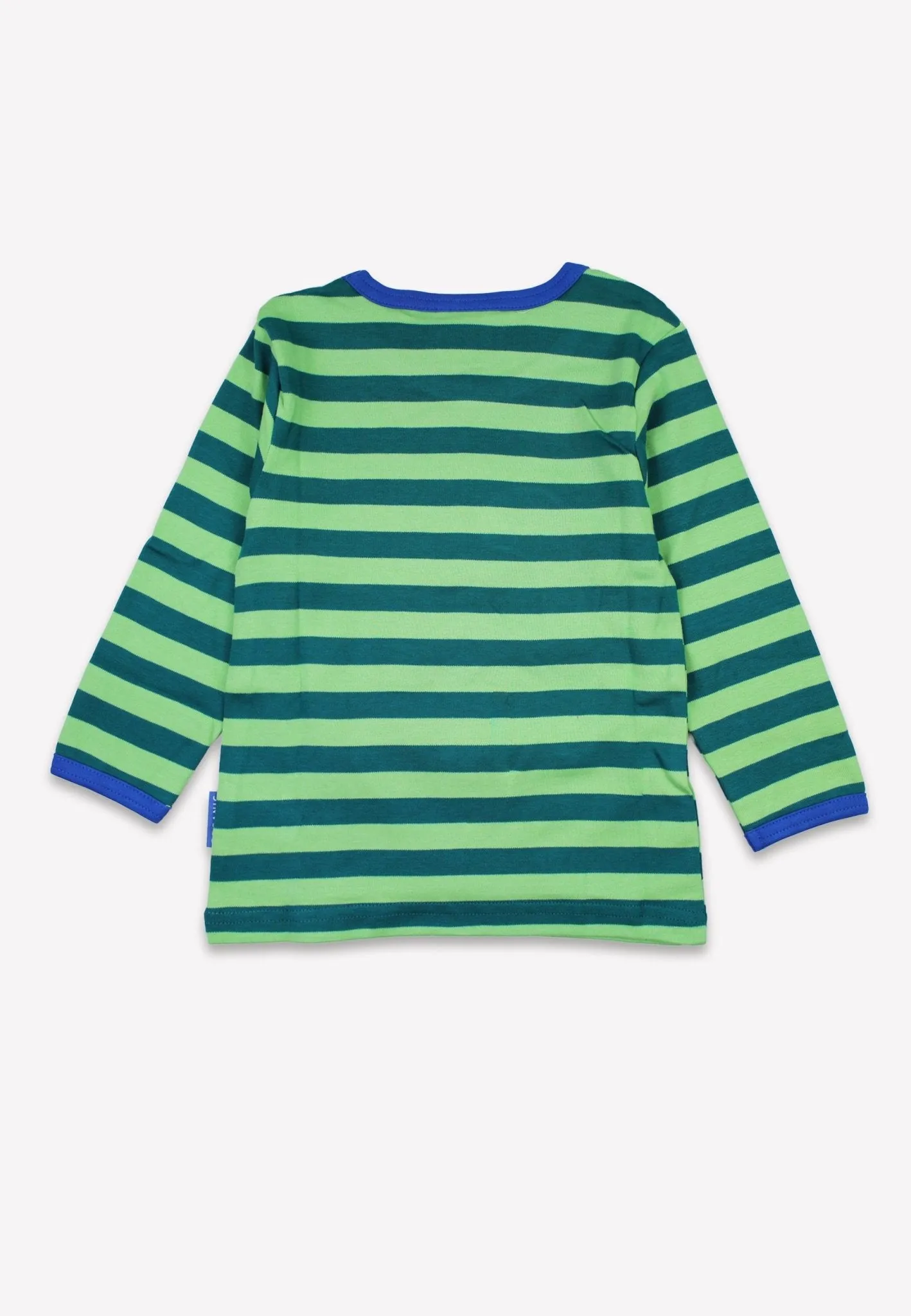 Organic Green Tonal Dinosaur Applique Long-Sleeved T-Shirt
