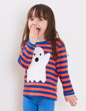 Organic Halloween Ghost Applique T-Shirt