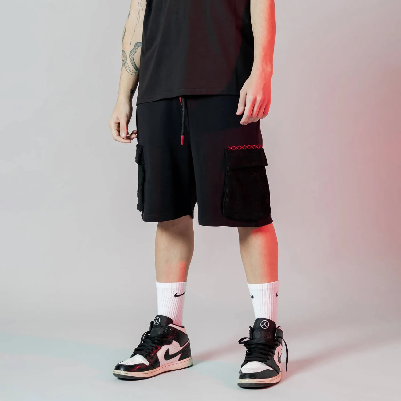 Šortky Sprayground Jacquard Insert Cargo Shorts čierne