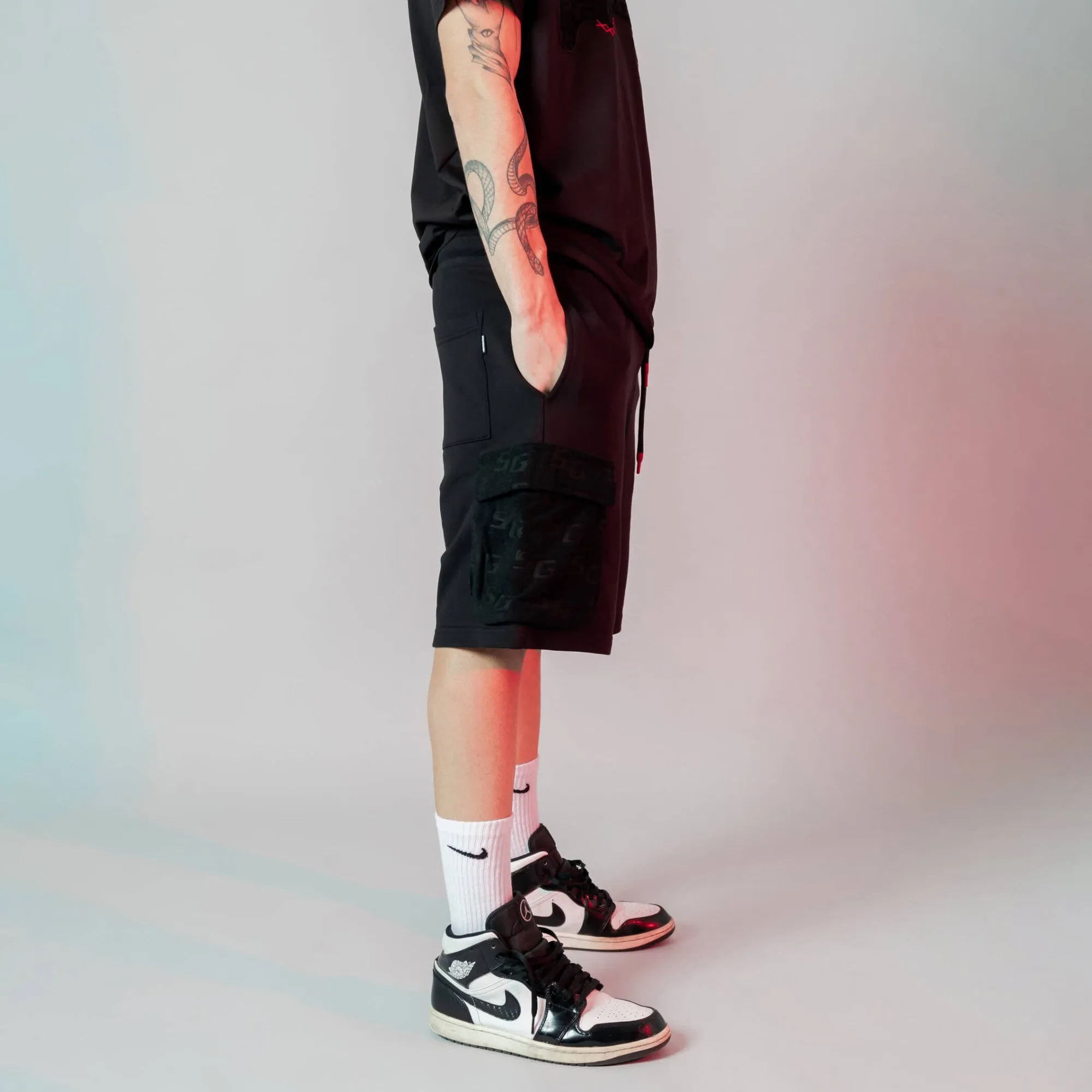 Šortky Sprayground Jacquard Insert Cargo Shorts čierne