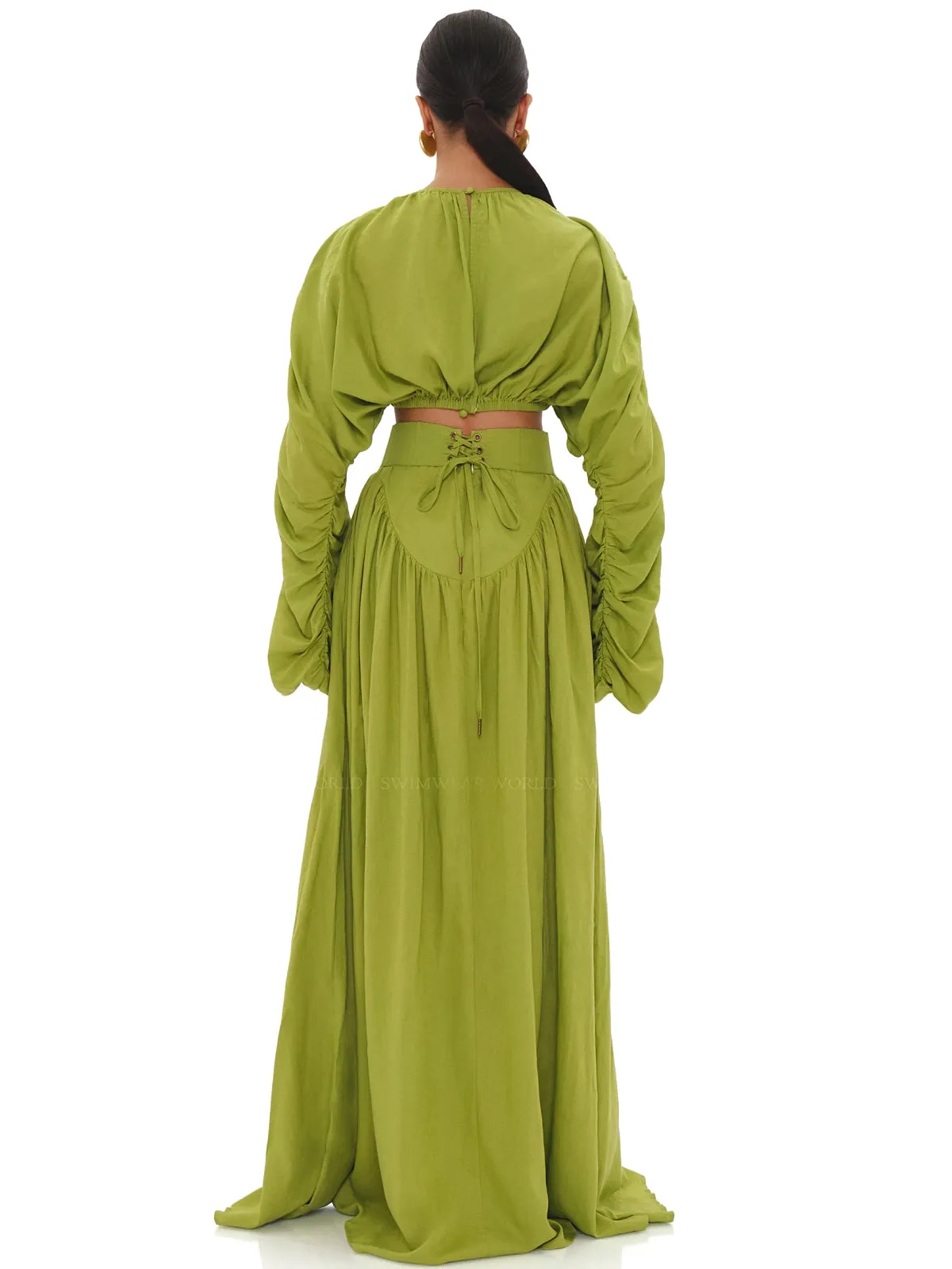 Pado Crop-Pado Corset Maxi Skirt ::RET