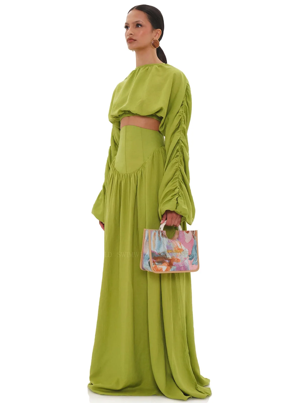 Pado Crop-Pado Corset Maxi Skirt ::RET