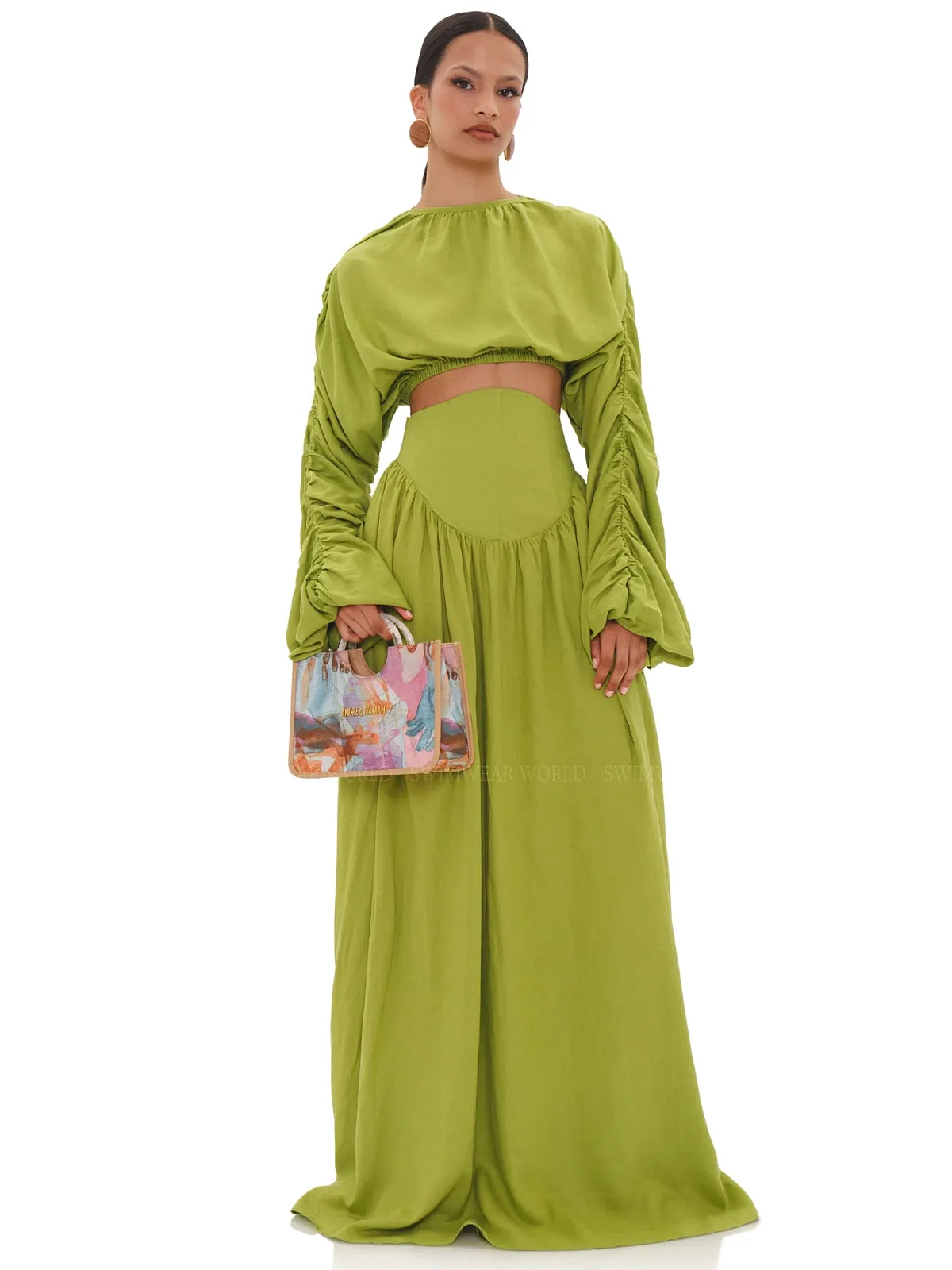 Pado Crop-Pado Corset Maxi Skirt ::RET