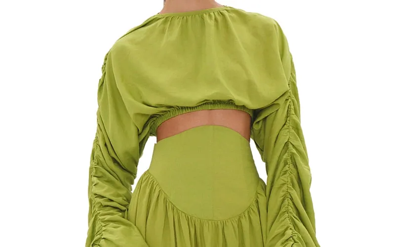 Pado Crop-Pado Corset Maxi Skirt ::RET