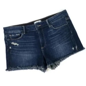 Paige Vera Kairi Wash Destructed Cut Off Frayed Hem Denim Jean Shorts Womens 30…