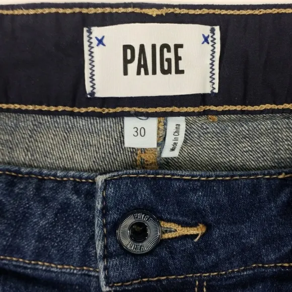 Paige Vera Kairi Wash Destructed Cut Off Frayed Hem Denim Jean Shorts Womens 30…