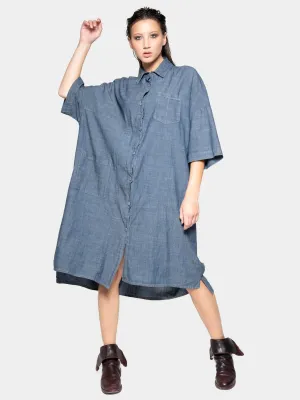Patch Pocket Shift Shirtdress