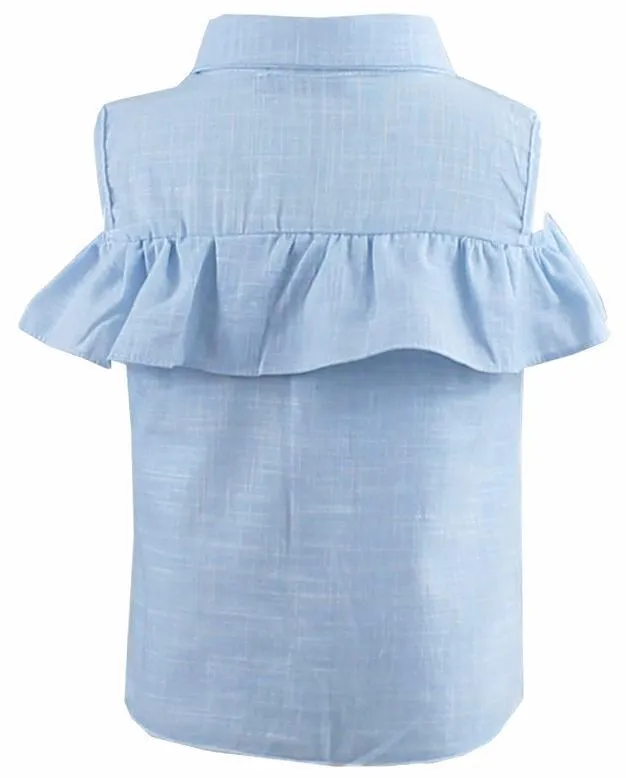 Pearl and Denim Blouse