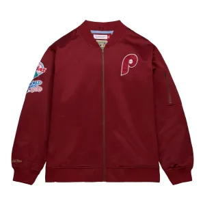 Phillies Lightweight Satin Bomber Jacket