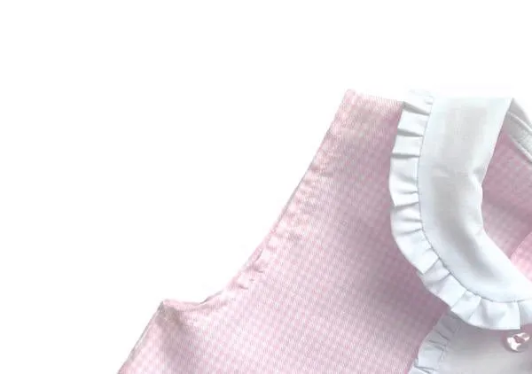 Pink and White Gingham Dress & Pant set