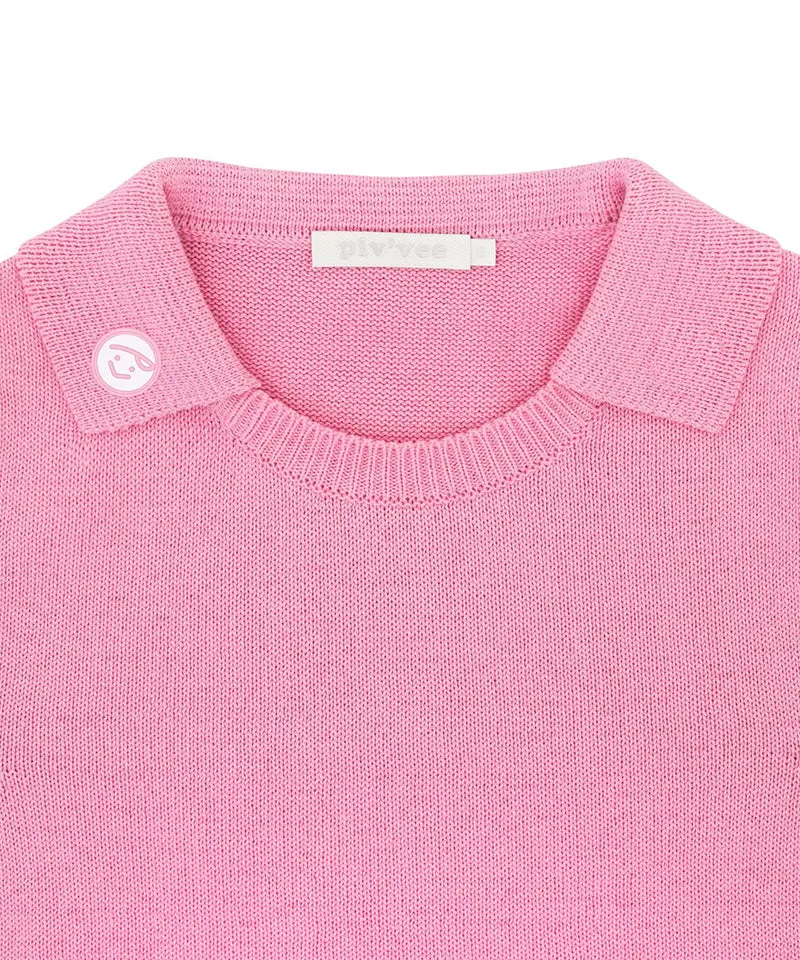 PIV'VEE Sleeveless Knit Collar Top - 2 colors