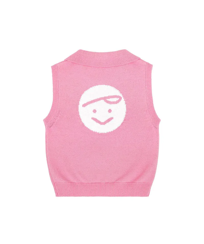 PIV'VEE Sleeveless Knit Collar Top - 2 colors