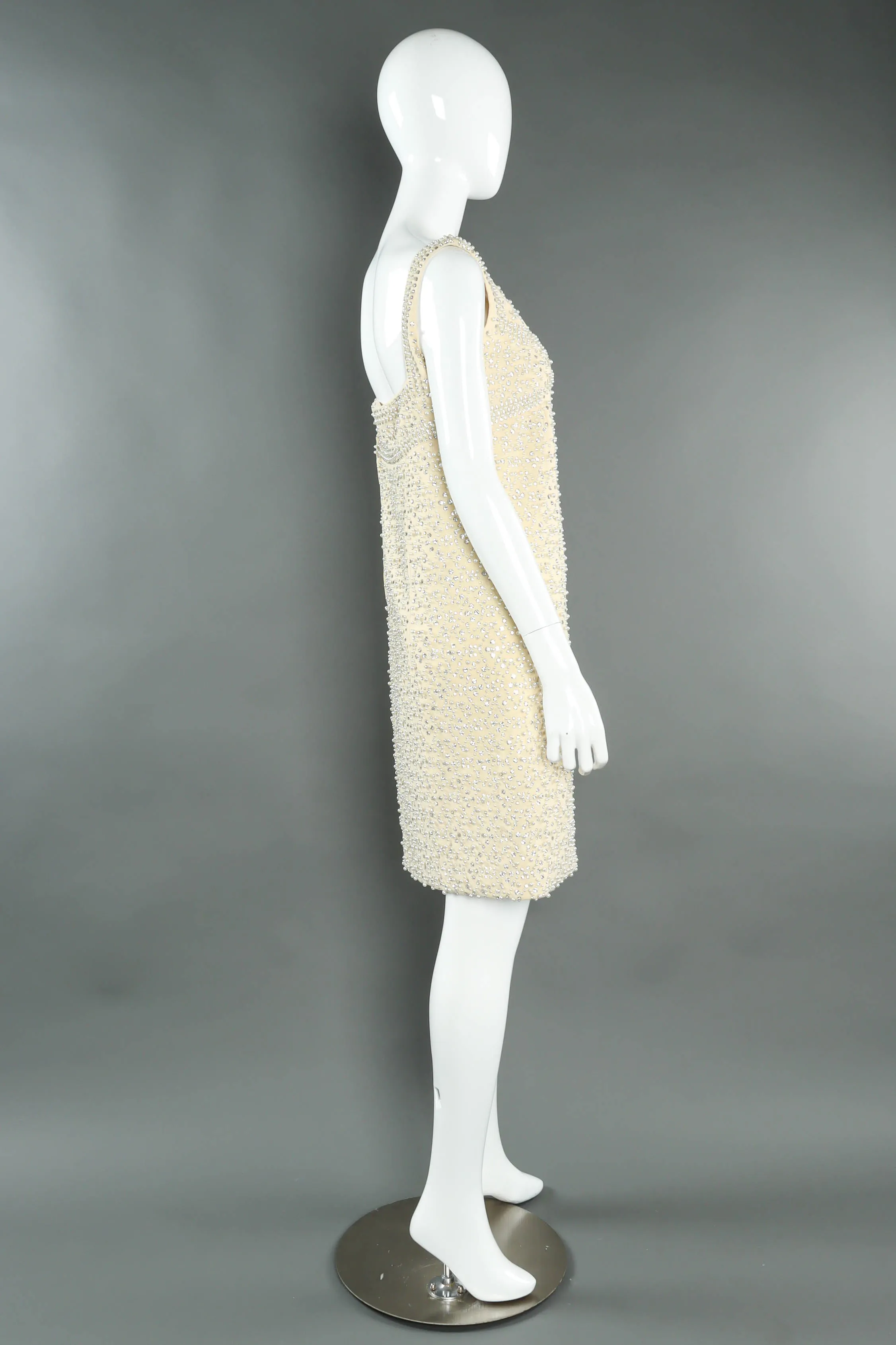 Posh Pearl & Rhinestone Shift Dress