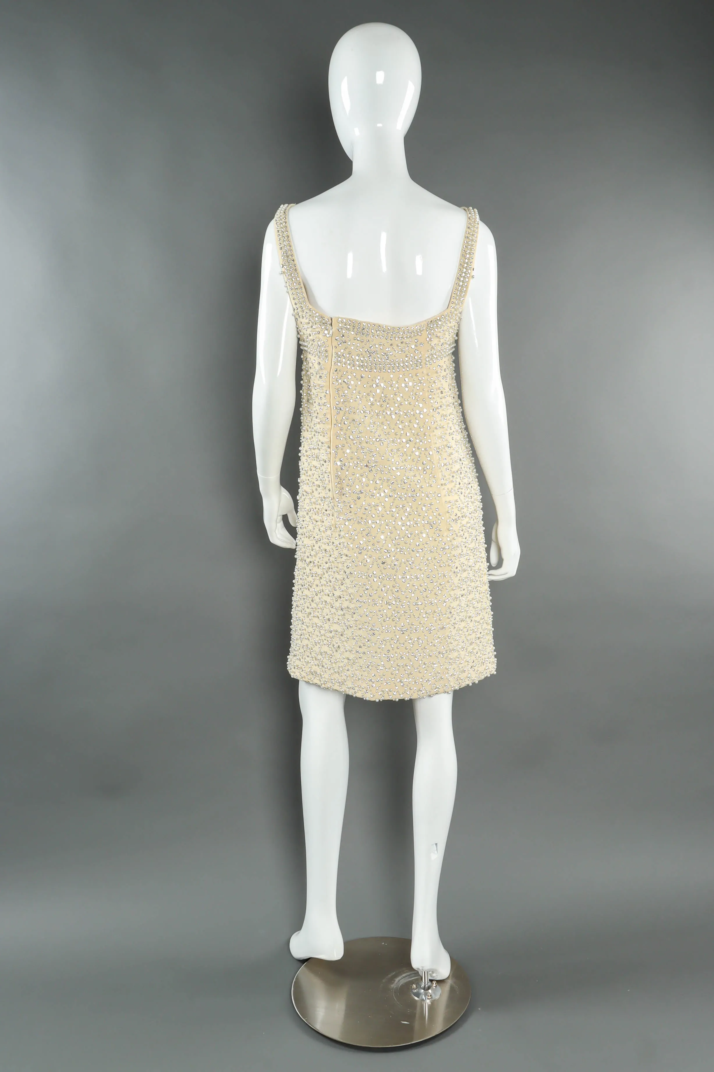 Posh Pearl & Rhinestone Shift Dress
